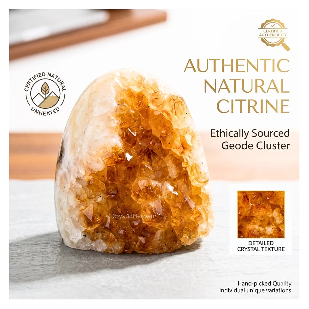 Natural Citrine Cluster Geode (2 to 2.5 Kg)