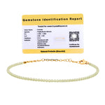 Prehnite Bracelets - 2mm Faceted Beads (Gold)