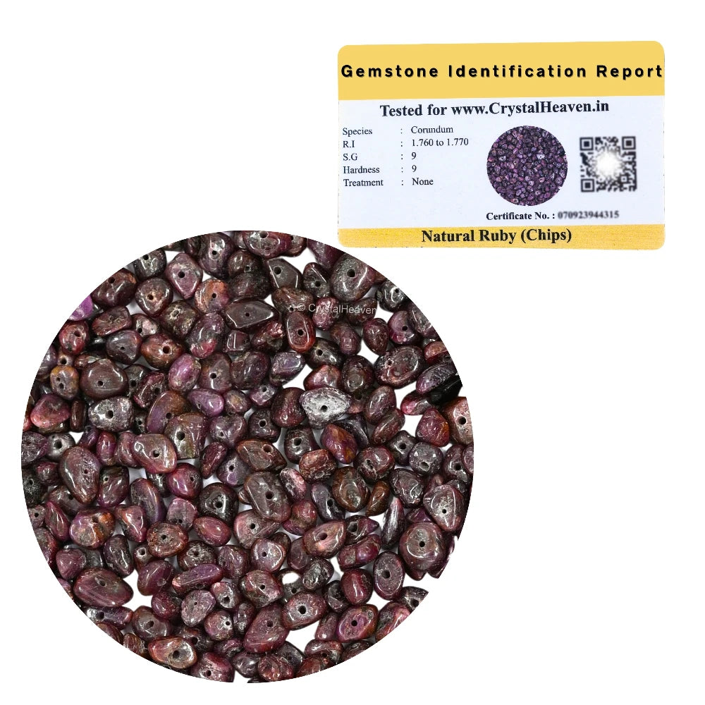 Ruby Chips - Pre Drilled