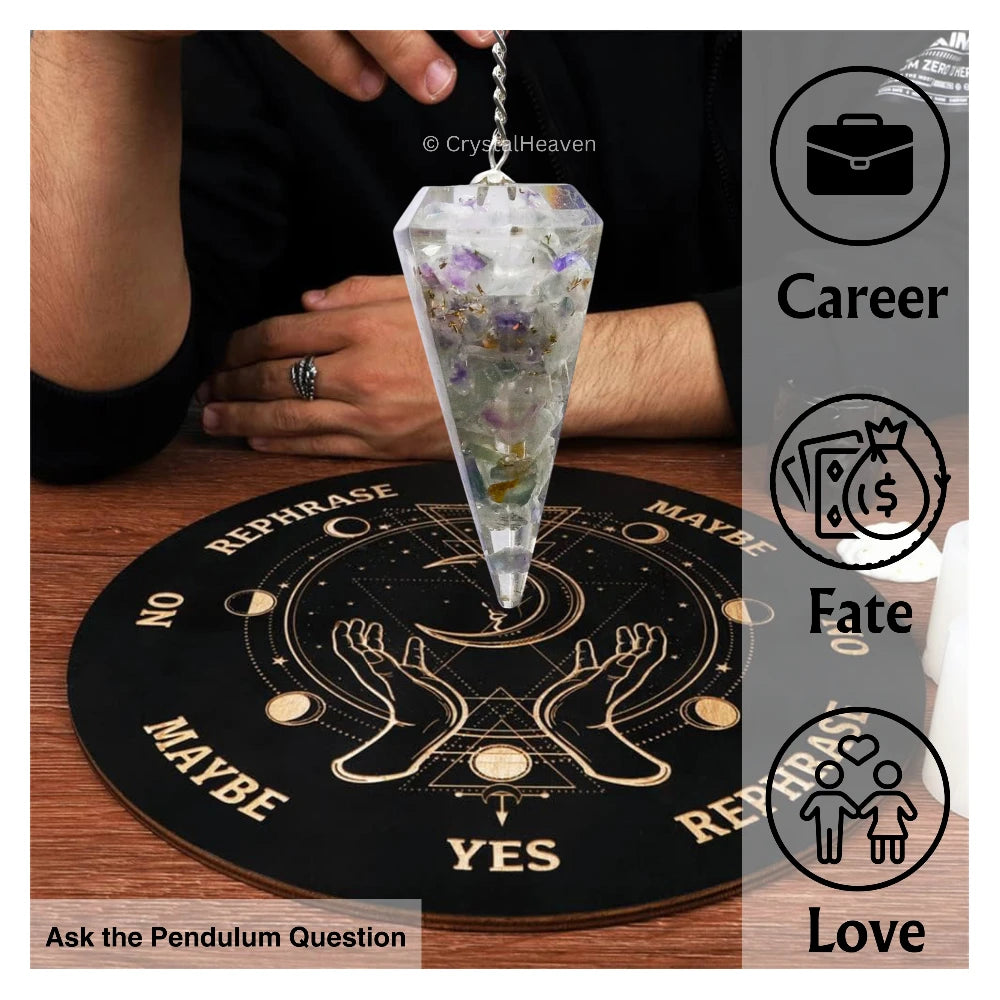 Fluorite Crystal Orgone Pendulum