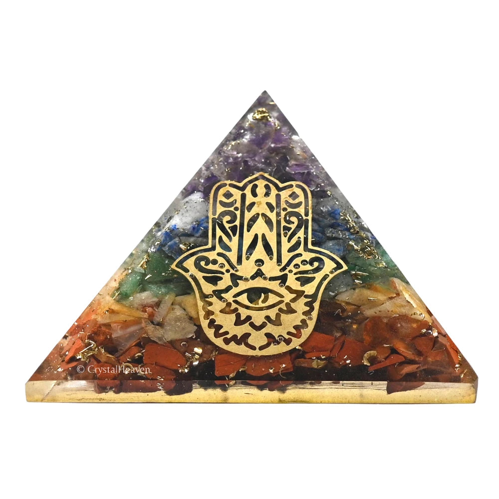 7 Chakra Orgone Pyramid (Hamsa)