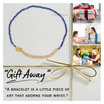 Lapis Lazuli Bracelets - 2mm Faceted Beads (Gold)