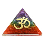 7 Chakra Onyx Orgone Pyramid (OM)