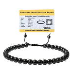 Black Obsidian Anklet (Without Knot)