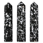 Black and White Tourmaline Pencil Points (Set of 50)