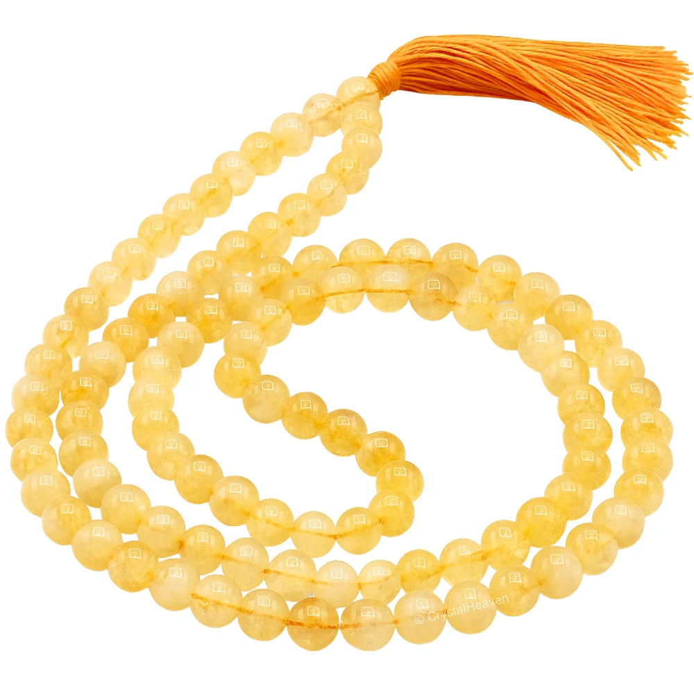 Citrine Japa Mala (Without Knot)