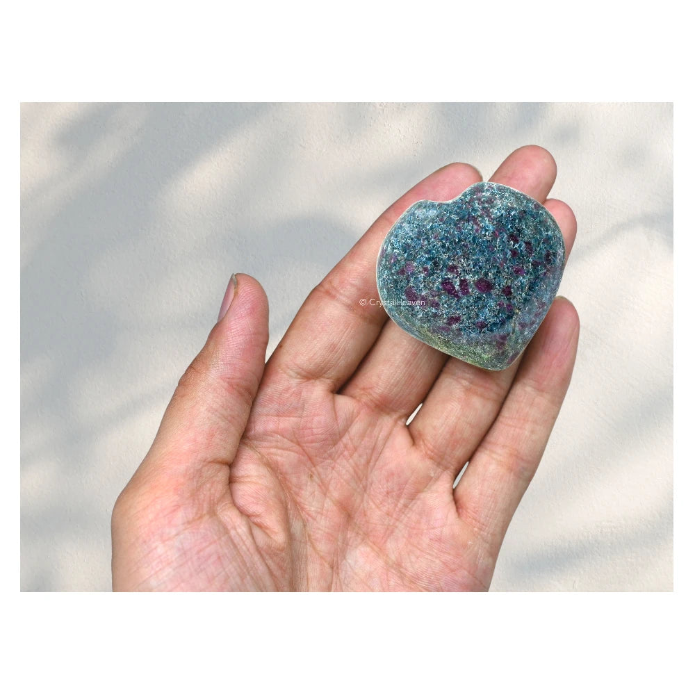Ruby Kyanite Heart