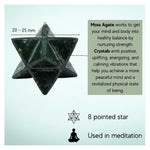 Moss Agate Crystal Merkaba (20-25 mm)