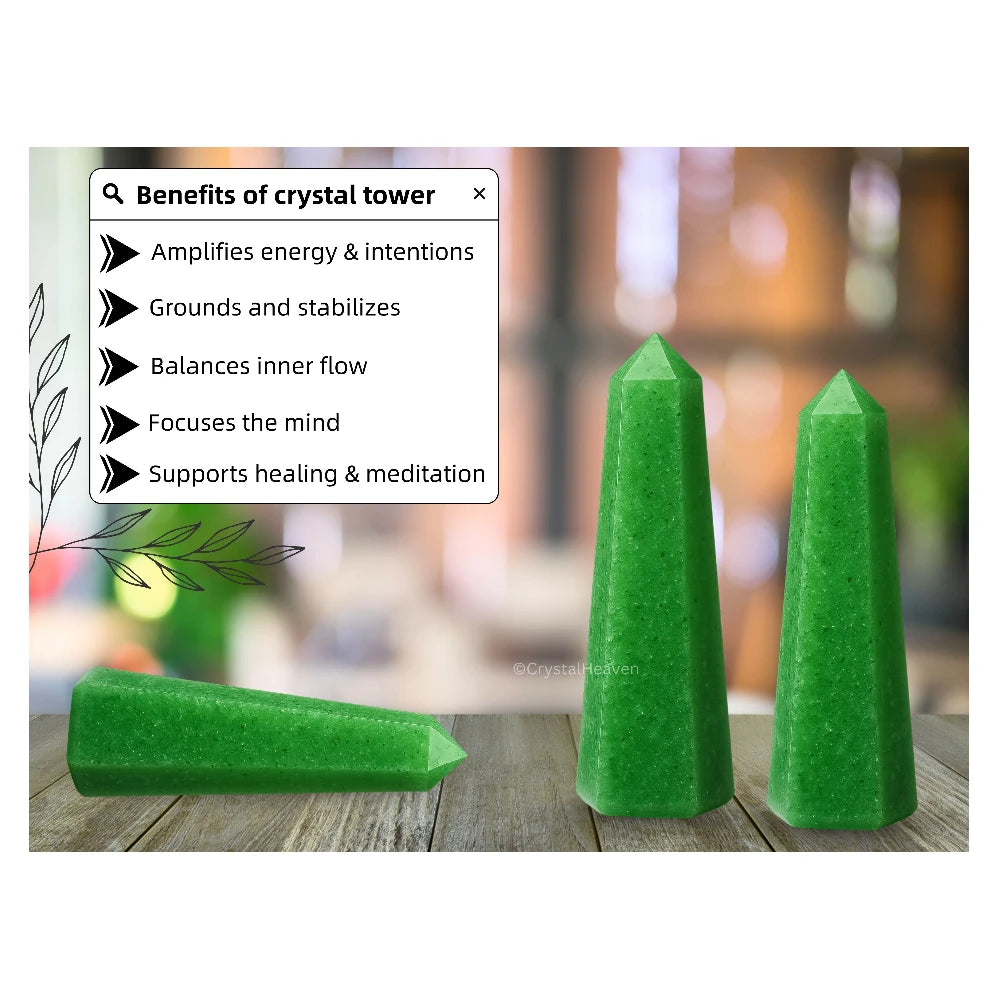 Green Strawberry Quartz Crystal Tower (2" to 3" inch) 