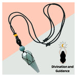 Amazonite Pendulum Pendant Necklace (Macrame)
