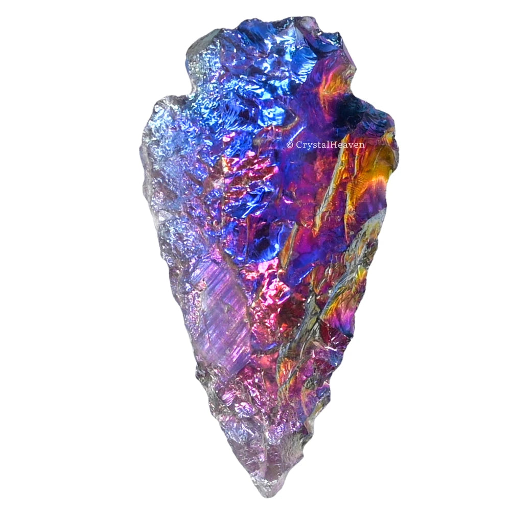 Amethyst Angel aura Quartz Arrowhead - 1" to 1.5" (5 Pieces)