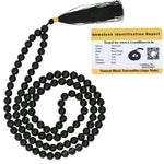 Black Tourmaline Japa Mala (Without Knot)