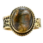 Labradorite Ring (Gold/Oval)