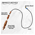 Metal Brass Pendulum - Rose Gold Double ISIS Karnak (MP24)