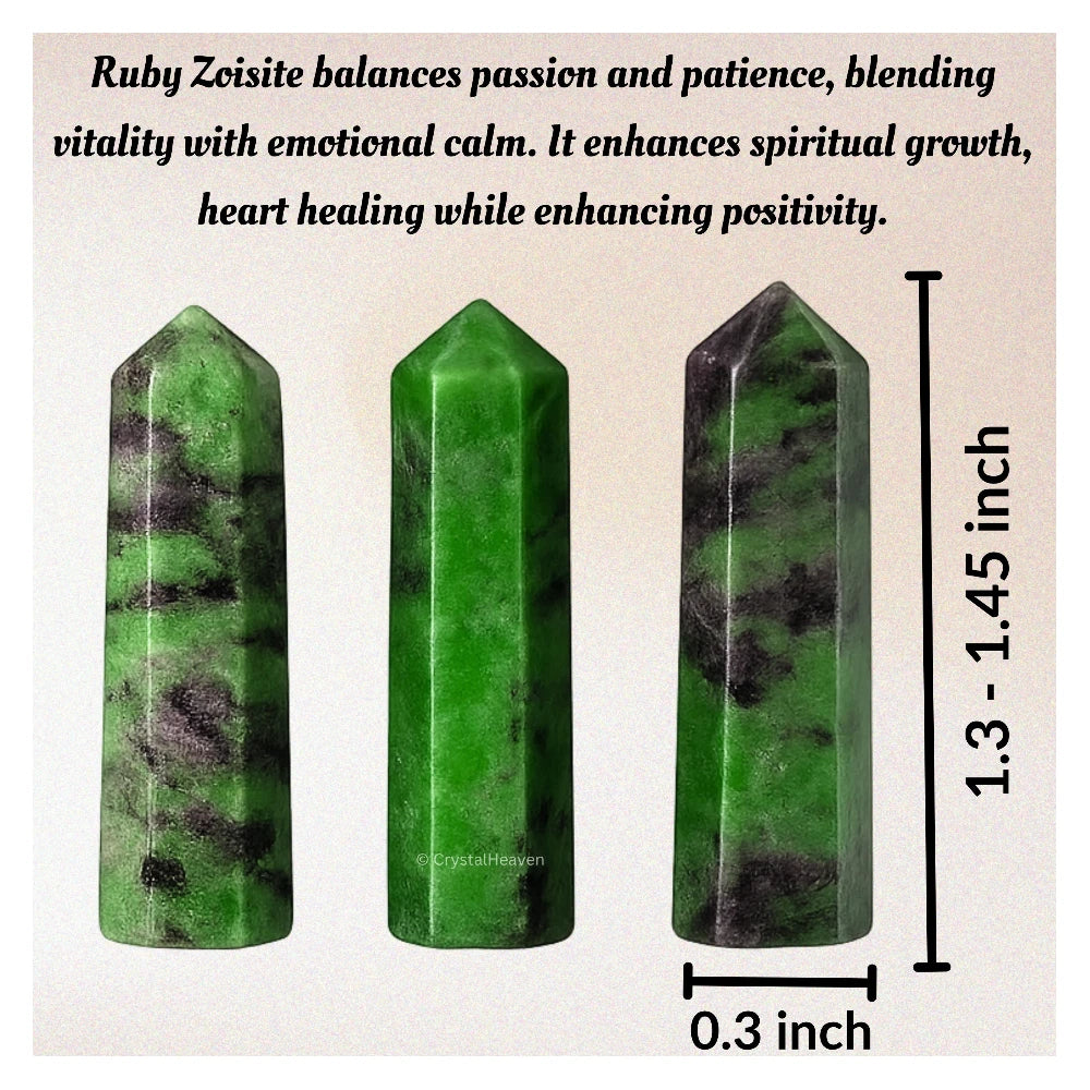 Ruby Zoisite Pencil Points (Set of 10)