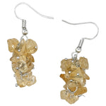 Citrine Crystal Earrings (Silver)