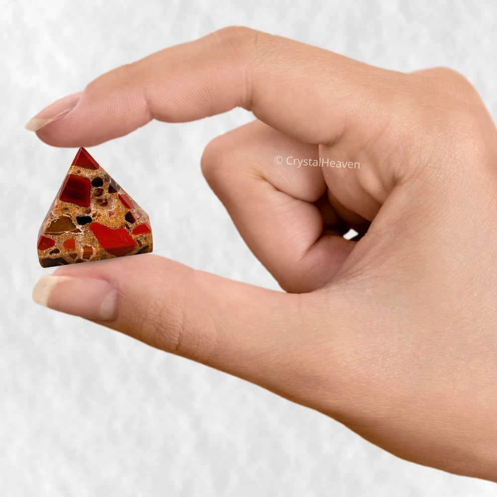 Spotted Jasper Pyramid (1 Inch)