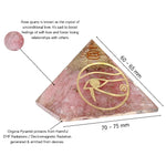 Rose Quartz Orgone Pyramid (Horus Eye)