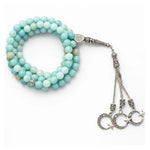Amazonite Crystal Tasbih (Silver)