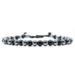 Anti Swelling Black Obsidian Hematite (1*1) Anklet