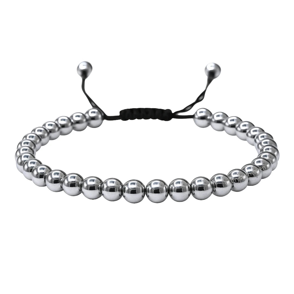 Silver Hematite Anklet (Without Knot)