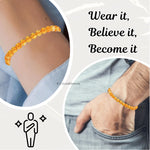 Citrine Onyx Healing Crystal Bracelets - 6mm Beads (Adjustable)