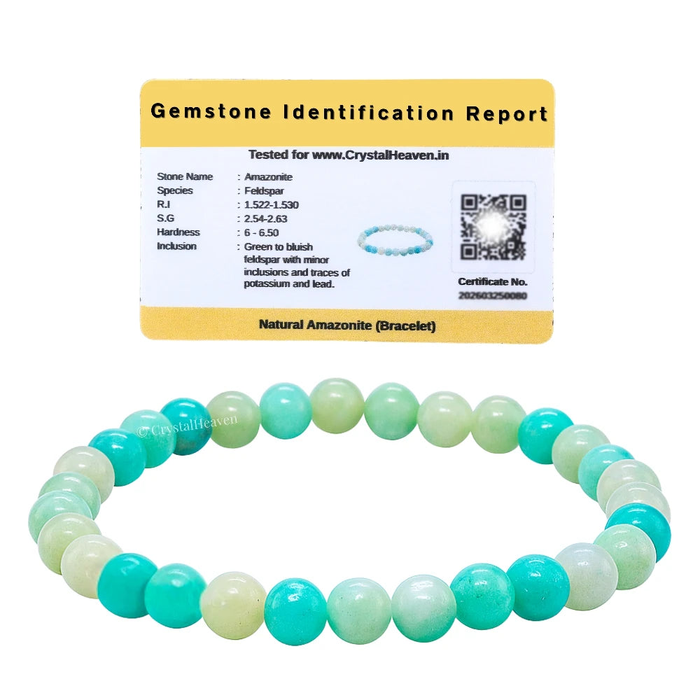 Amazonite Healing Crystal Bracelets - 6mm Beads