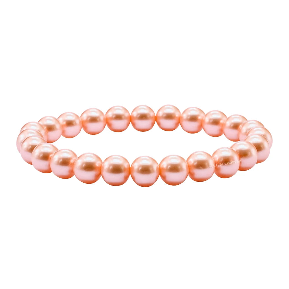 Peach Pearl Bracelet (Elastic)