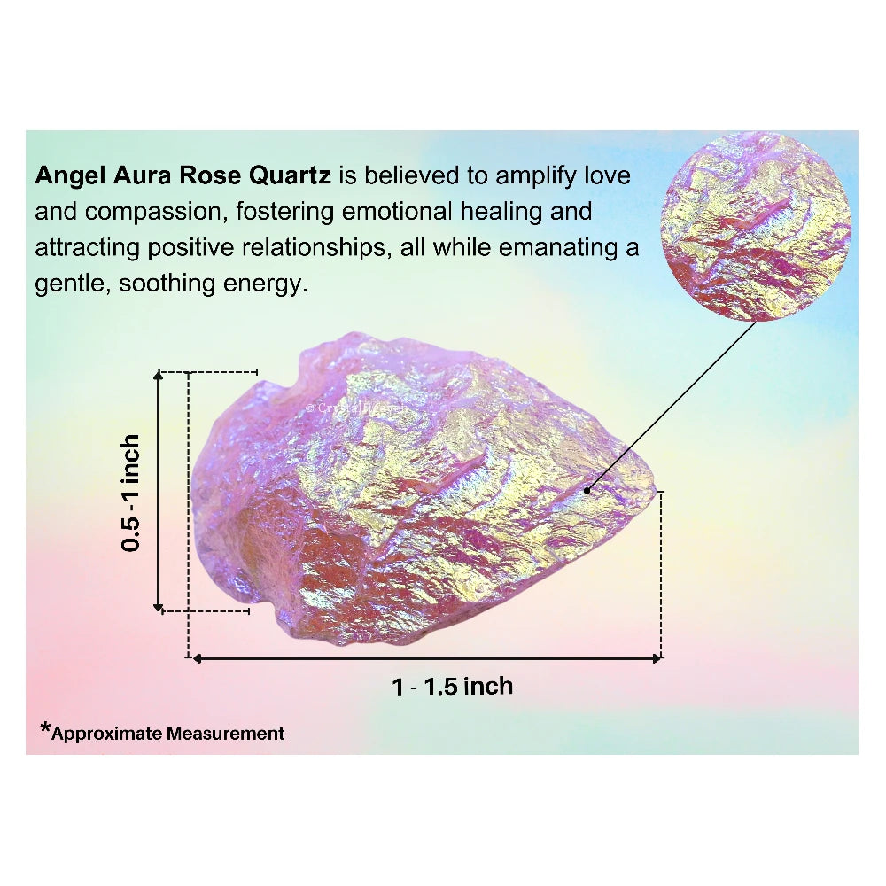 Rose Angel aura Quartz Arrowhead - 1" to 1.5" (25 Pieces)