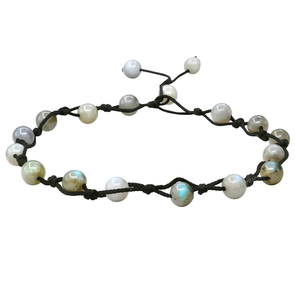 Labradorite Anklet (Hand Knotted)