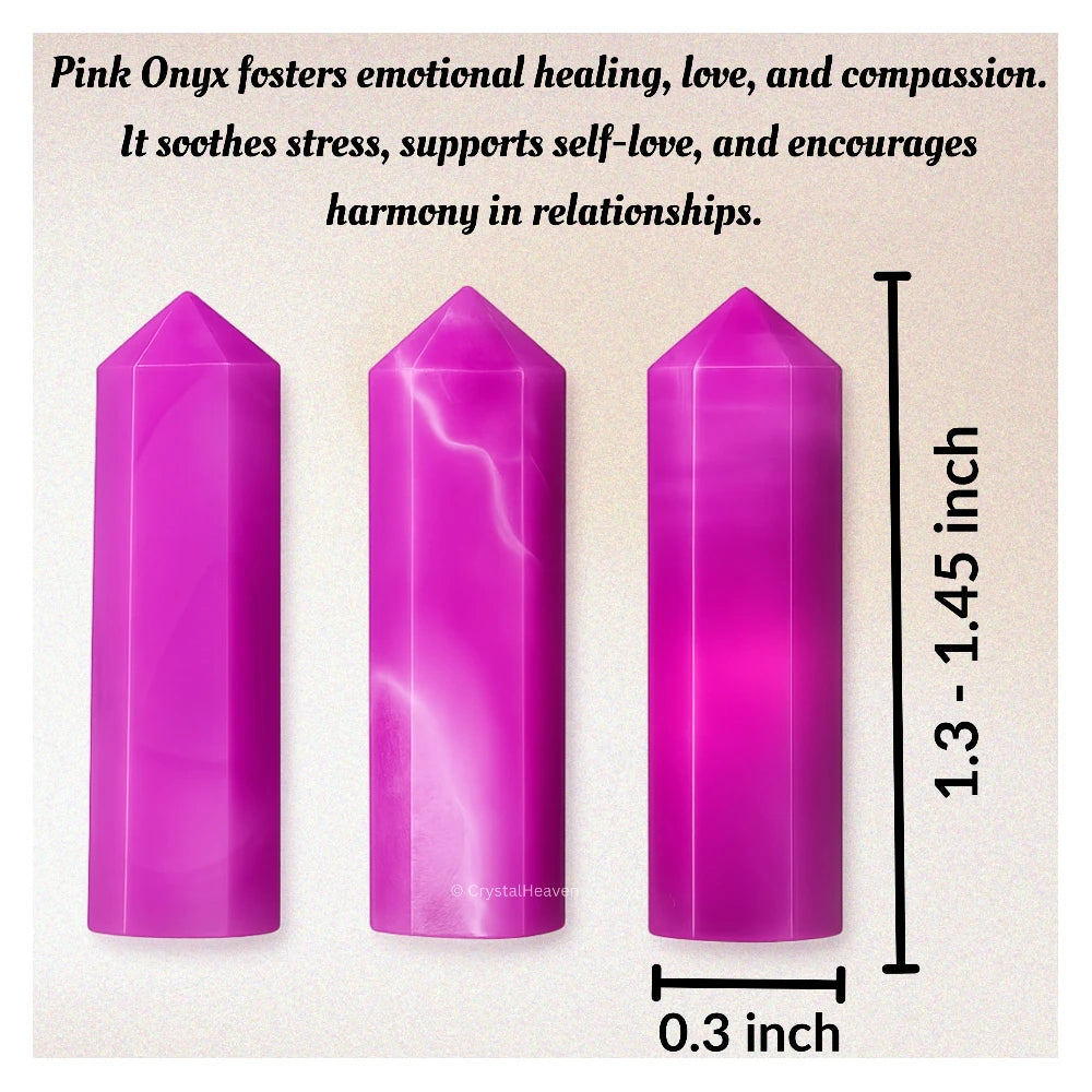 Pink Onyx Pencil Points (Set of 50)