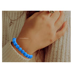 Blue Lava Stone Bracelet (Elastic)