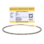 Smoky Quartz Bracelets - 2mm Faceted Beads (Gold)