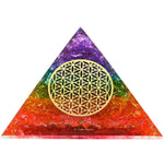 7 Chakra Crystal Orgone Pyramid for Car - 70 mm
