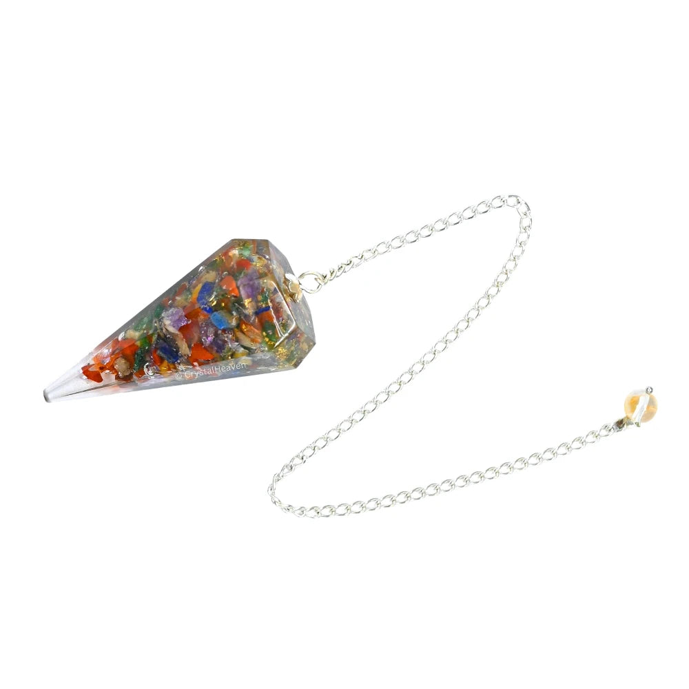 Multi Chakra Crystal Orgone Pendulum