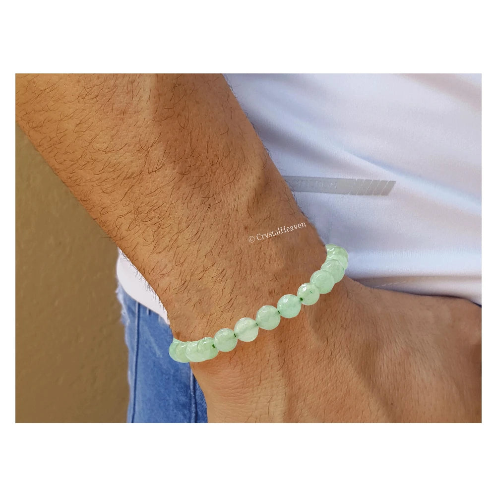 Green Aventurine Bracelet (Faceted-Stretchable)