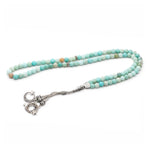 Amazonite Crystal Tasbih (Silver)