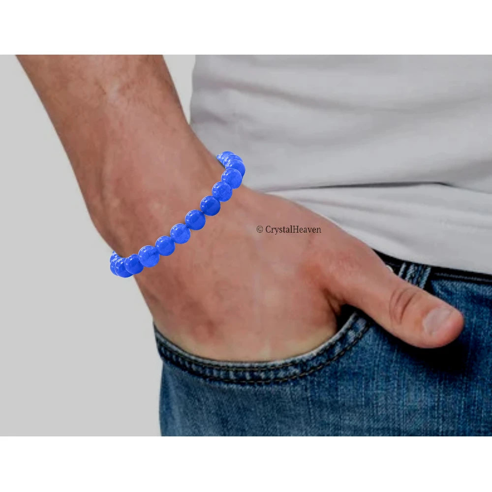 Blue Agate Bracelet (Elastic)