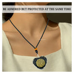 Shungite Necklace - Flower of Life(Heart)