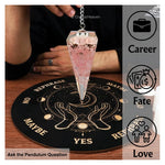 Rose Quartz Crystal Orgone Pendulum