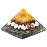Money Magnet Pyramid - Shree Yantra, Gomati Chakra, Rudraksha, Pyrite