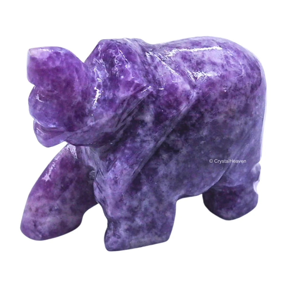 Lepidolite Crystal Elephant