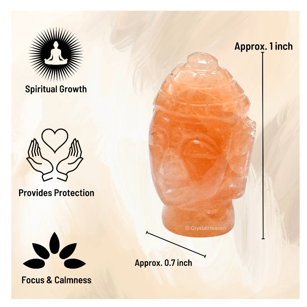 Red Aventurine Buddha Head