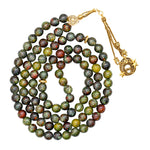 Dragon Bloodstone Crystal Tasbih (Gold)