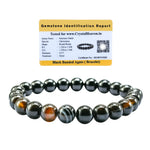 Black Banded Agate Hakik Bracelet (Elastic)