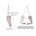 Rose Quartz Pendulum with Chakra Beads