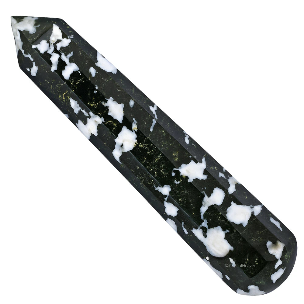 Black & White Tourmaline Wand (Faceted)