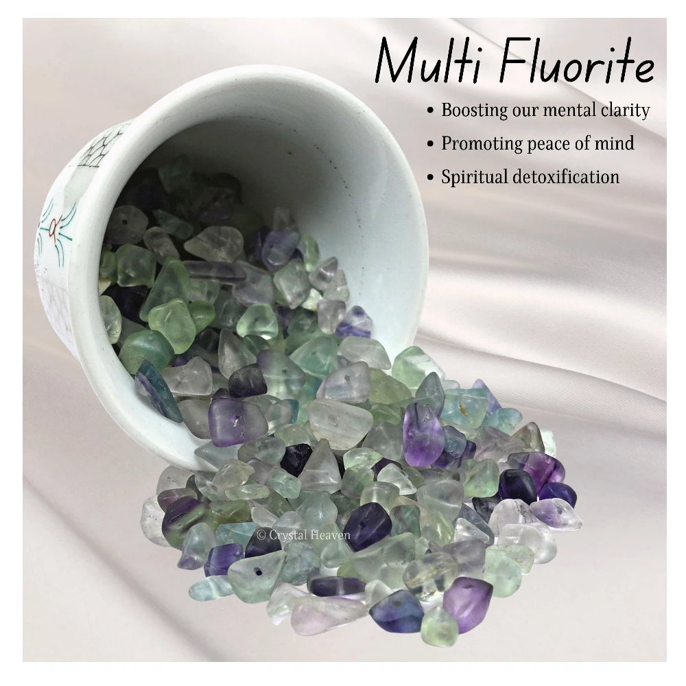 Multi Fluorite Chips - Pre Drilled