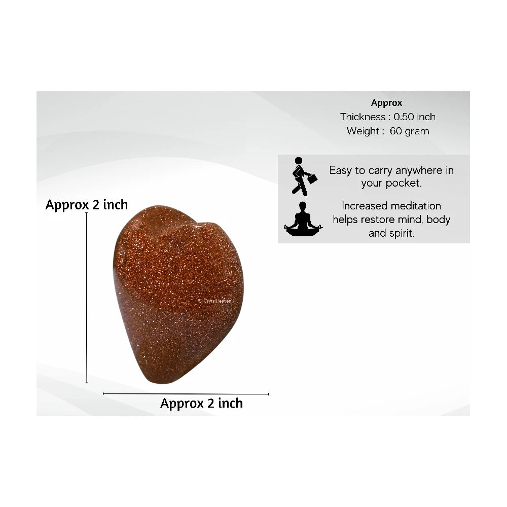 Red Goldstone Heart