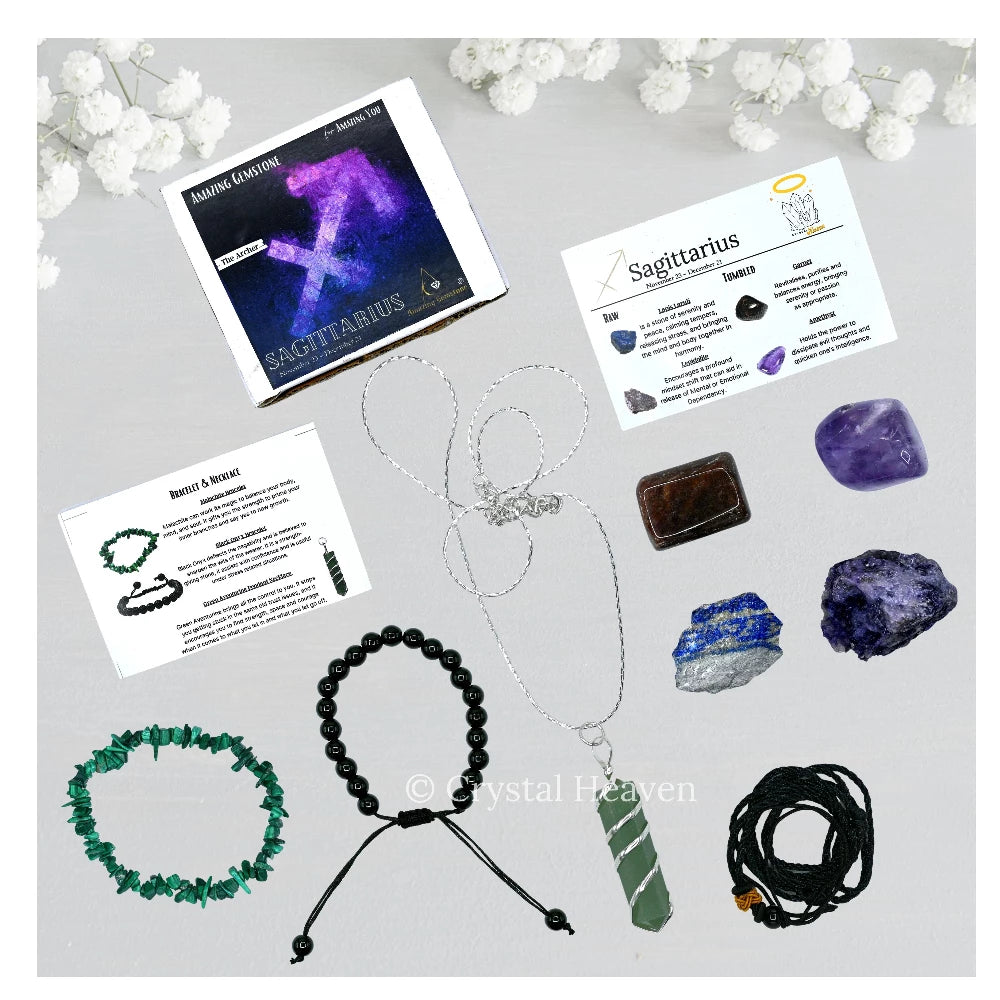 Sagittarius Healing Crystals and Stones Premium Set